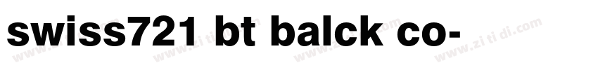 swiss721 bt balck co字体转换